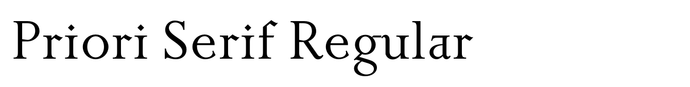 Priori Serif Regular